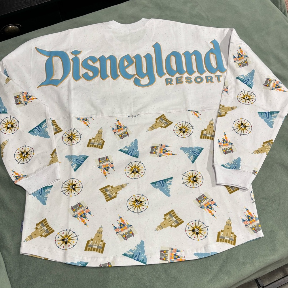 Disneyland Glittered Spirit Jersey Featuring Popular Attractions - NWT!!